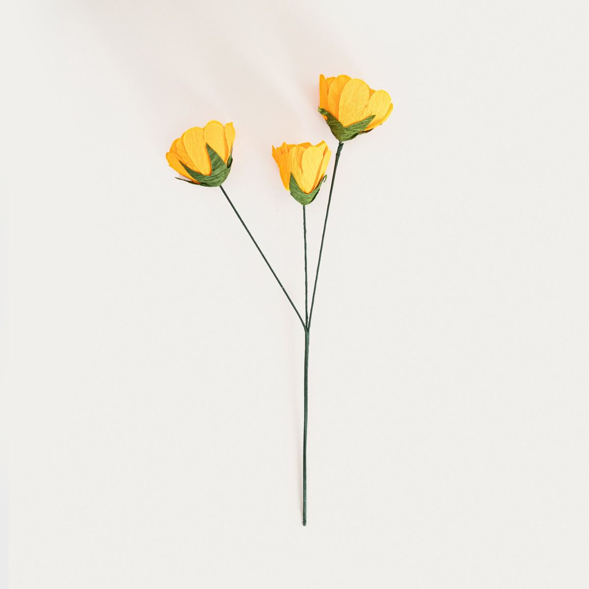 Gałązka sztuczna CARTA papierowa pomarańczowa 41 cm