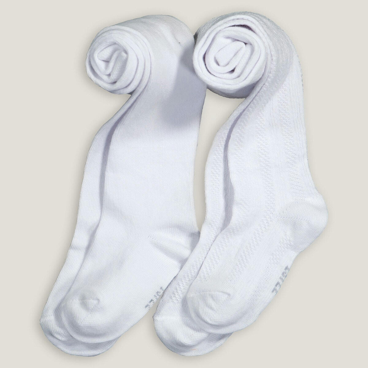 Lot de 2 paires de collants dont 1 en pointelle