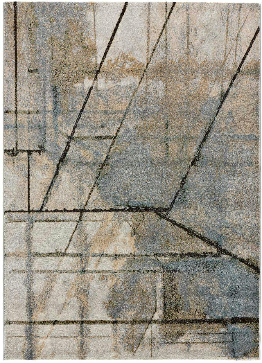 ASTRID - Tapis abstrait en gris, 080X150 cm
