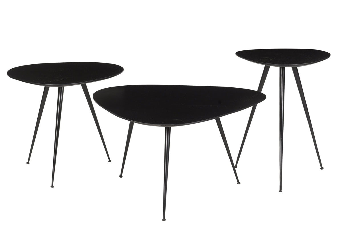 Brix salontafel Loua zwart - 70cm - mangohout