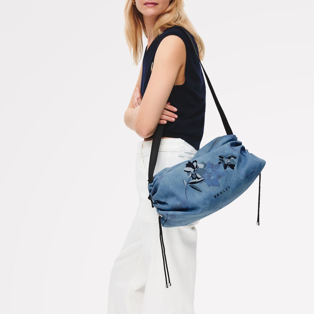Eden Row - Denim - Medium Ziptop Cross Body