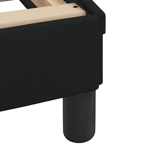 NNEVL Bed Frame with Headboard Black 152x203 cm Fabric