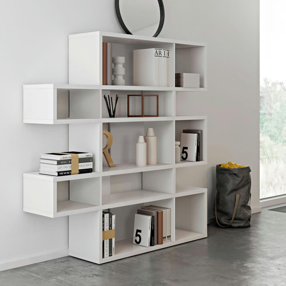 LONDON - Bibliothèque  placage blanc laqué