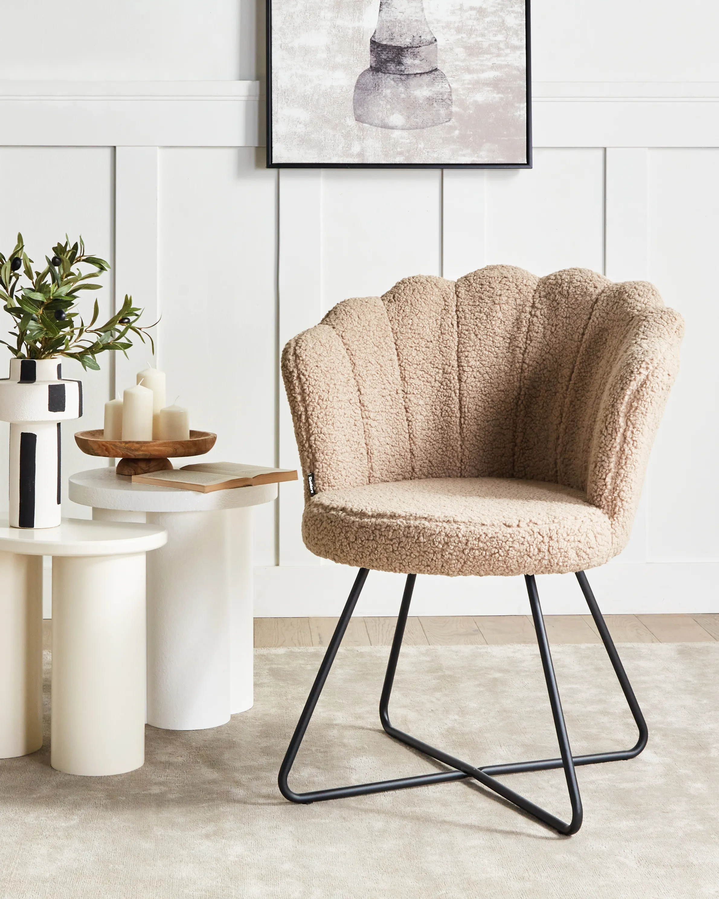 Armchair LOVELOCK Boucle Beige