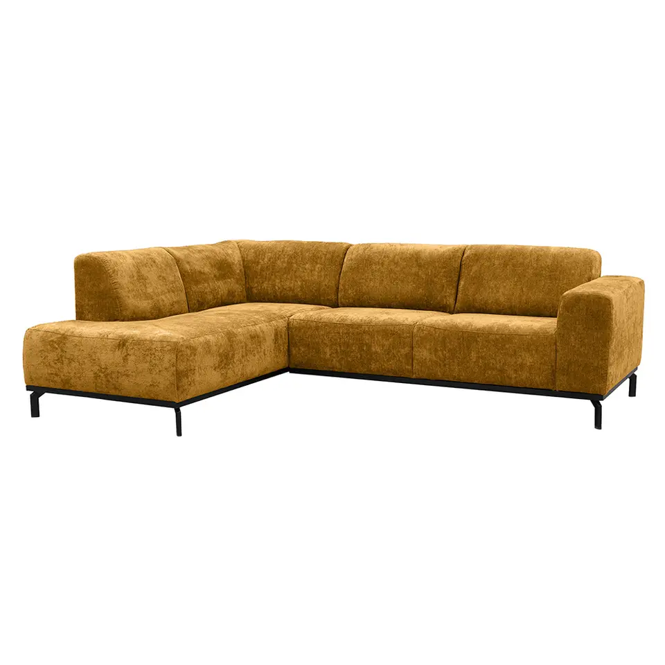 Hoekbank Lola links - okergeel