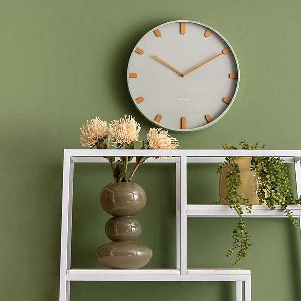 Horloge murale en métal Grace Jade grisée
