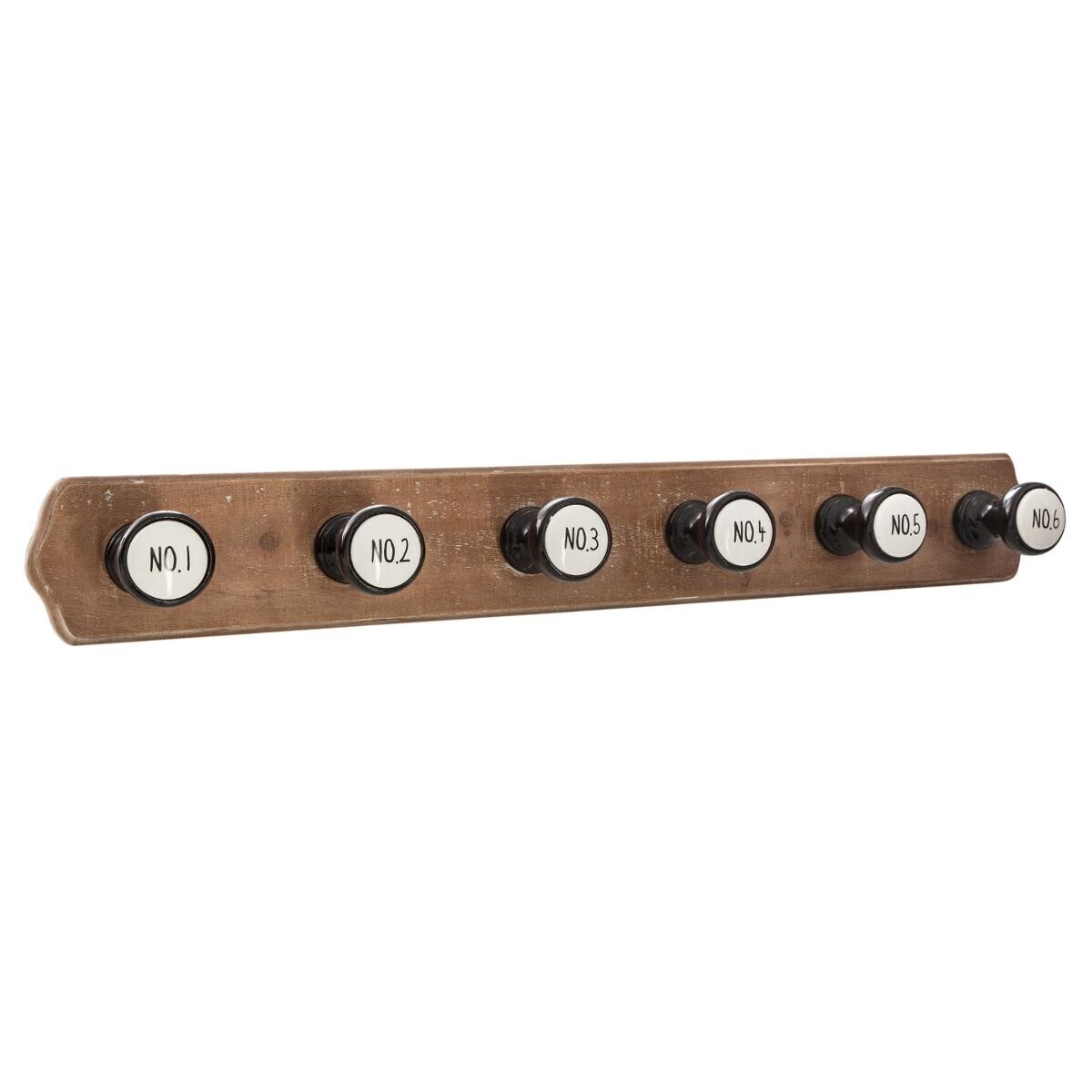Ceramic coat hook "Asher" 6 hooks