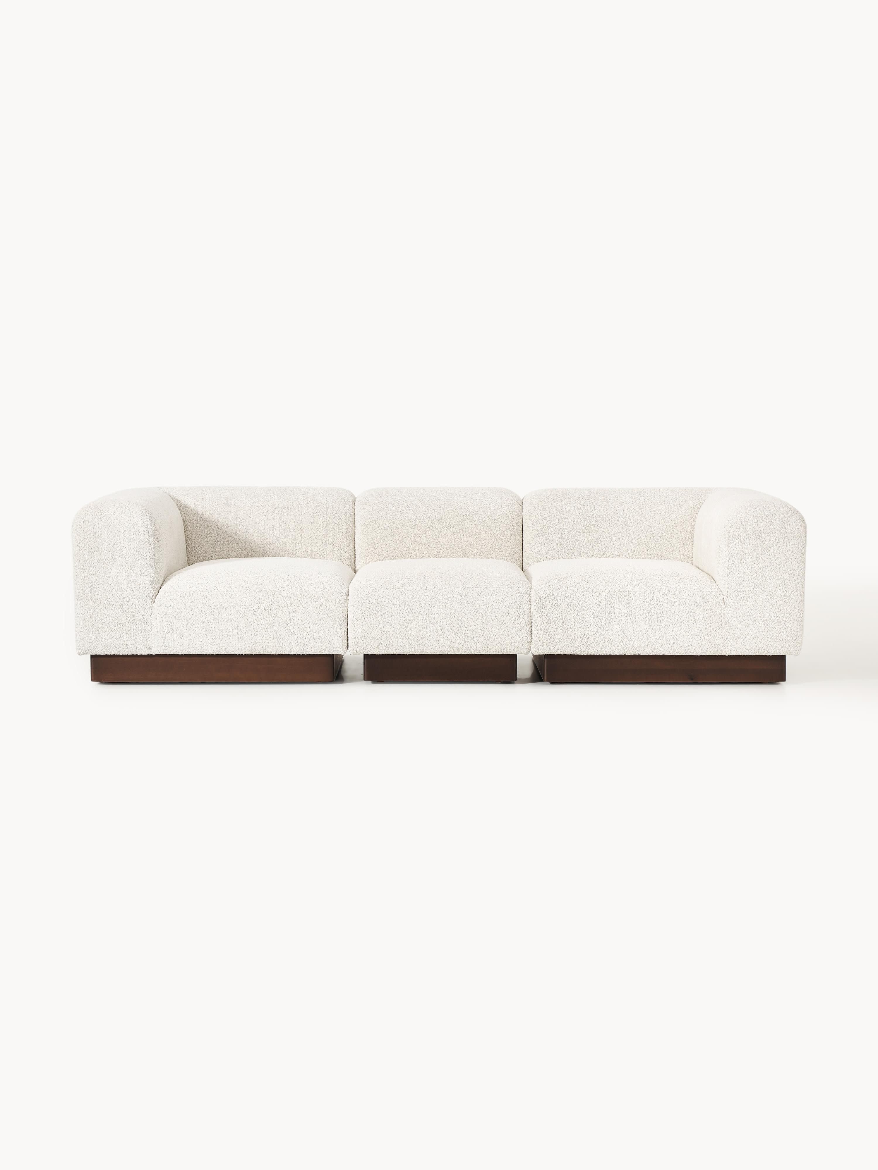 Modulares Sofa Natalie (3-Sitzer) aus Teddy-Bouclé