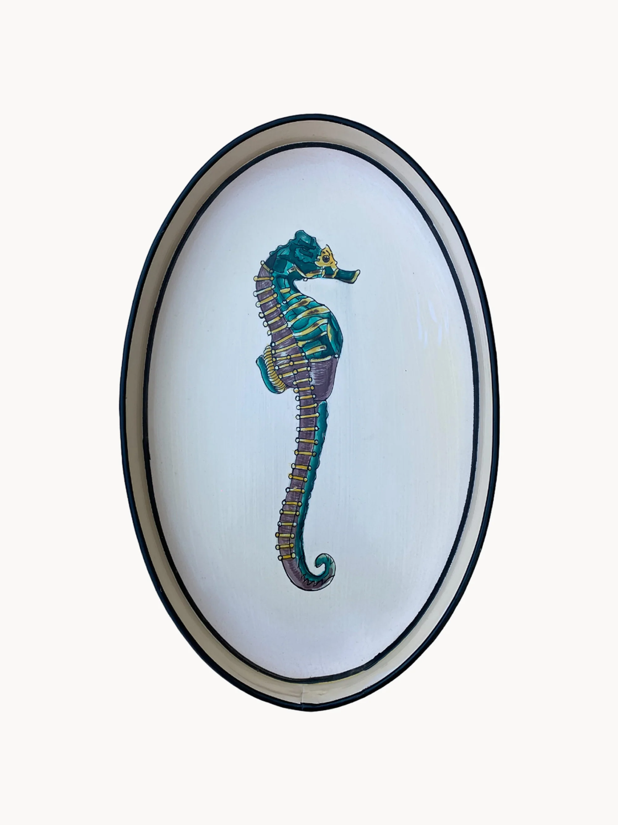 Handbemaltes Deko-Tablett Fauna