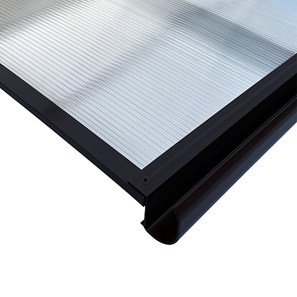 Auvent à cadre en aluminium STARKEDACH Straight T-160 7016 avec revêtement en polycarbonate