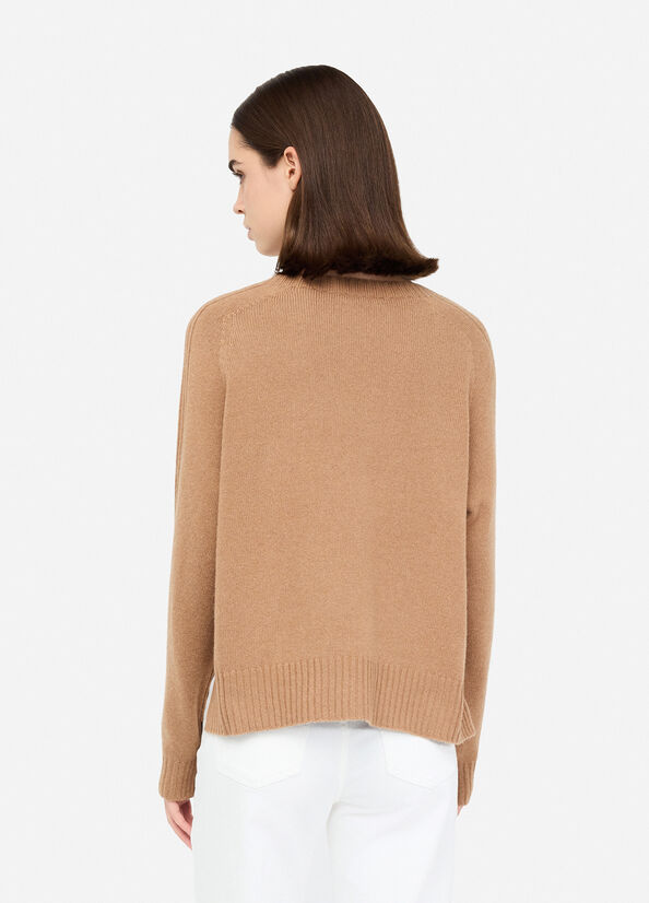 Maglia in misto lana con intarsi