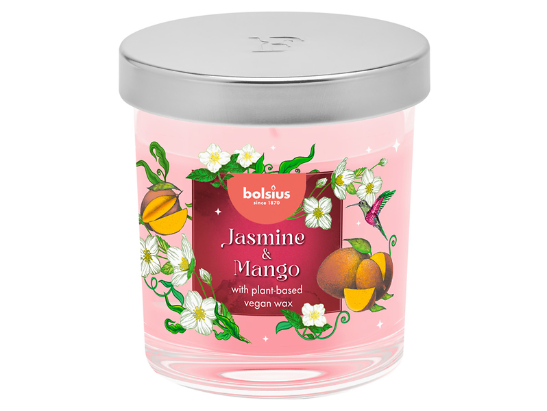 Świeca w szkle z pokrywką Jaśmin i Mango 8 cm