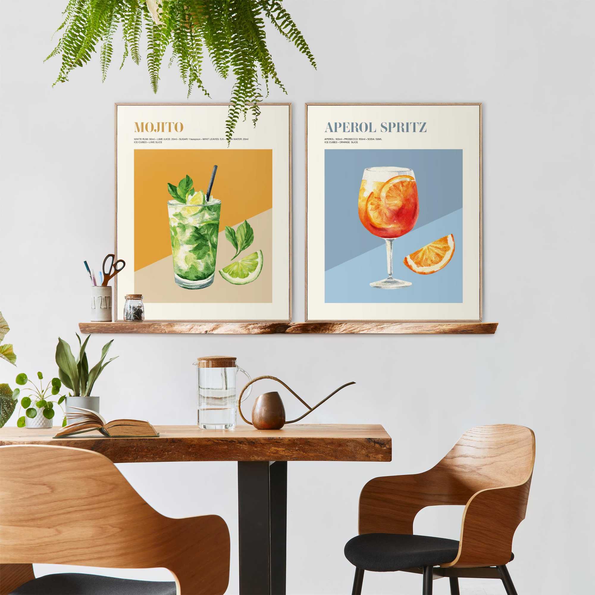 Reinders - Cocktail Vibes - Schilderijen set 3x 30x20cm Hout