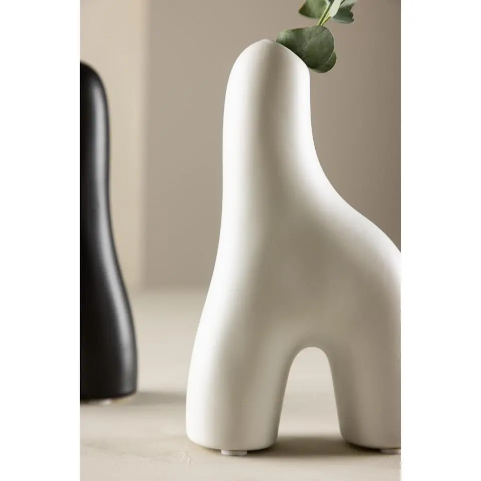 Nest of Nora Keramische vaas - 16 cm - Wit