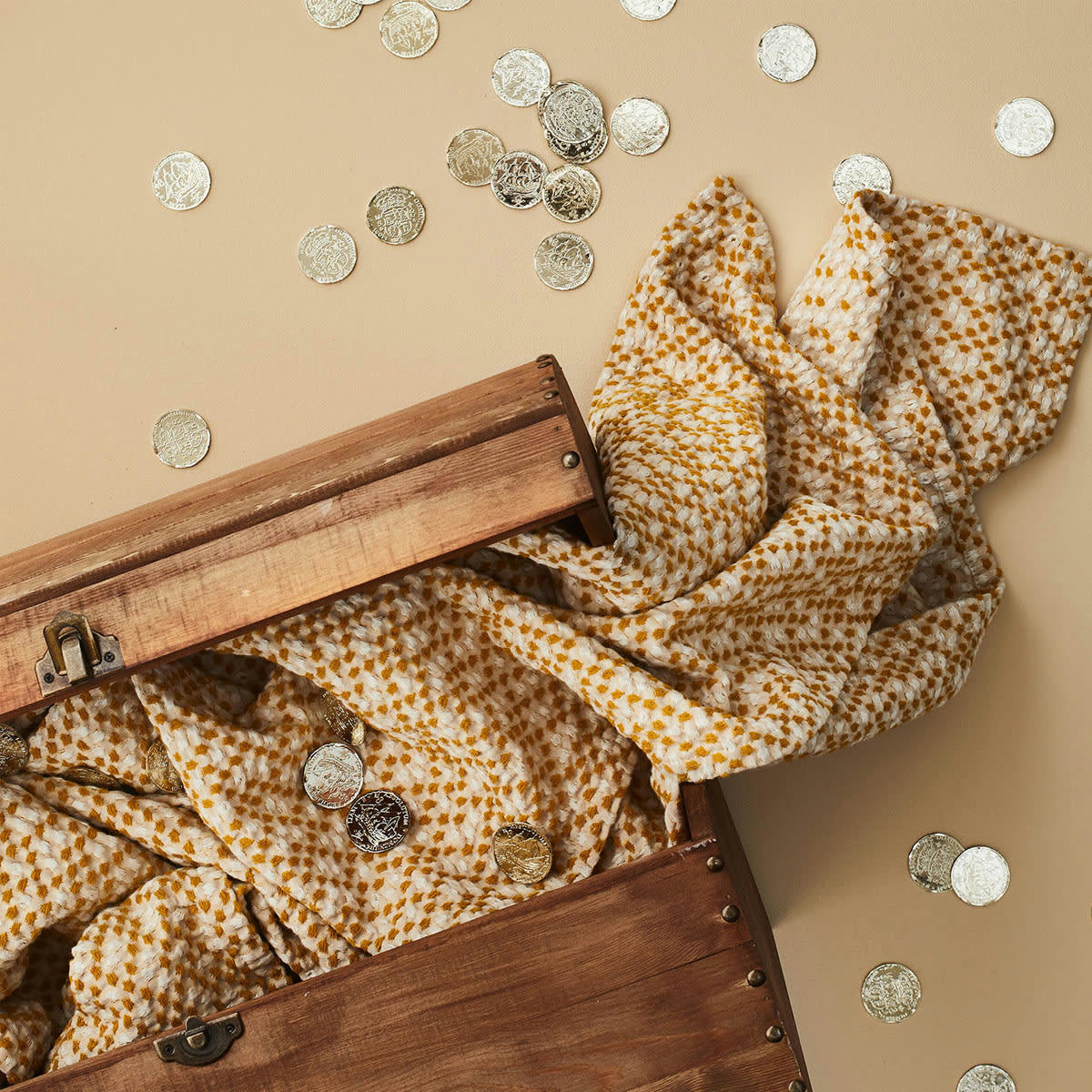 MIRAGE - Coussin en coton tissé jaune 40x60