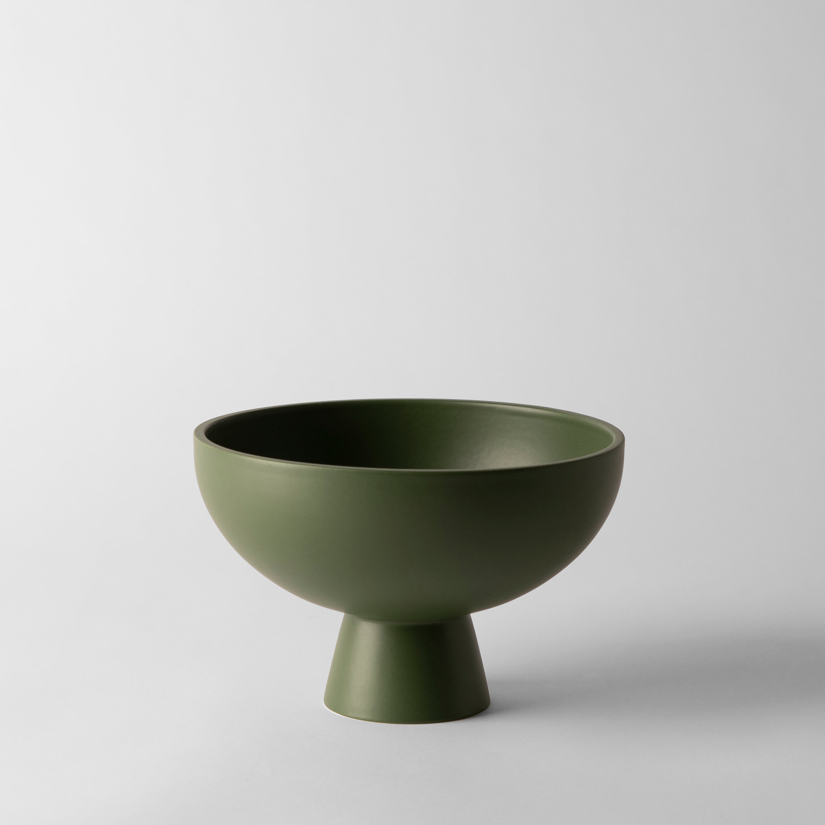 Large Deep Green Statement Pedestal Bowl