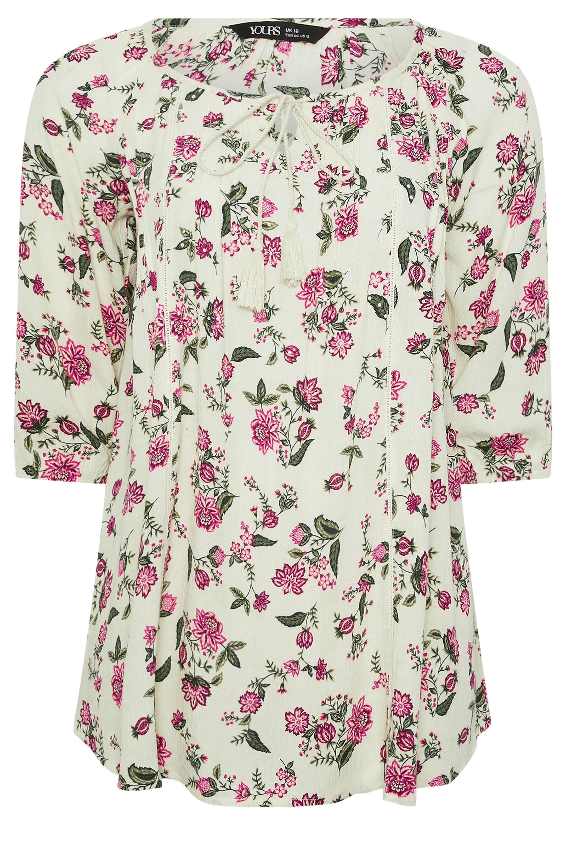 Yours Floral Tie Detail Top