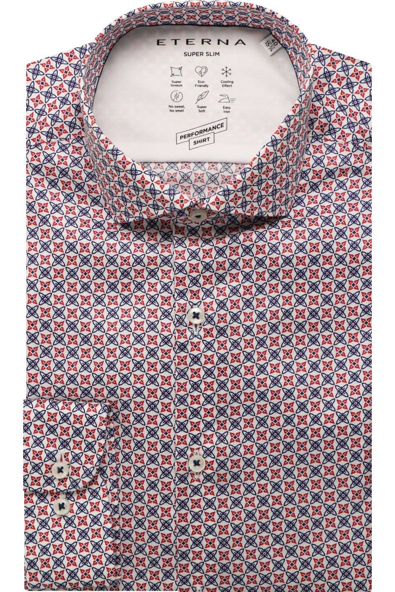 ETERNA Performance Super Slim Tencel Hemd rosa, Bedruckt