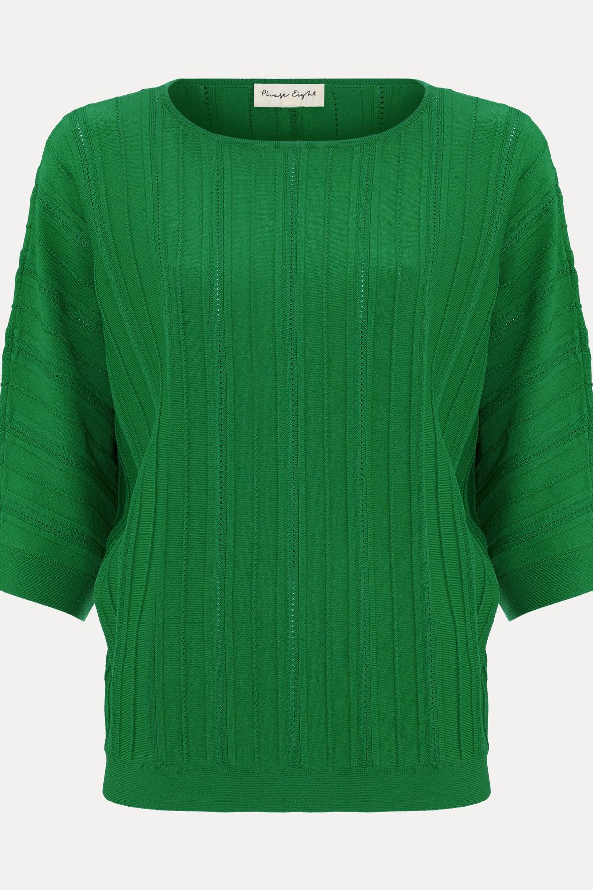 Phase Eight Cristine 3/4 Sleeve Rib Jumper