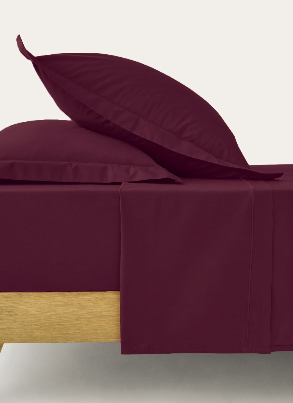 DRAP PLAT UNI EN PERCALE DE COTON BLEU MINÉRAL