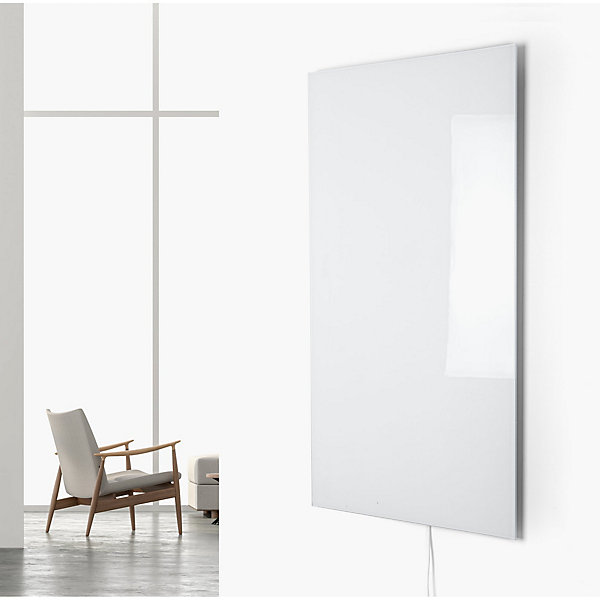 Panneau Rayonnant Electrique en verre WarmlyYours, Blanc, 800 Watts, 60x120cm, Montage Mural, Radiateur Chaleur Infrarouge