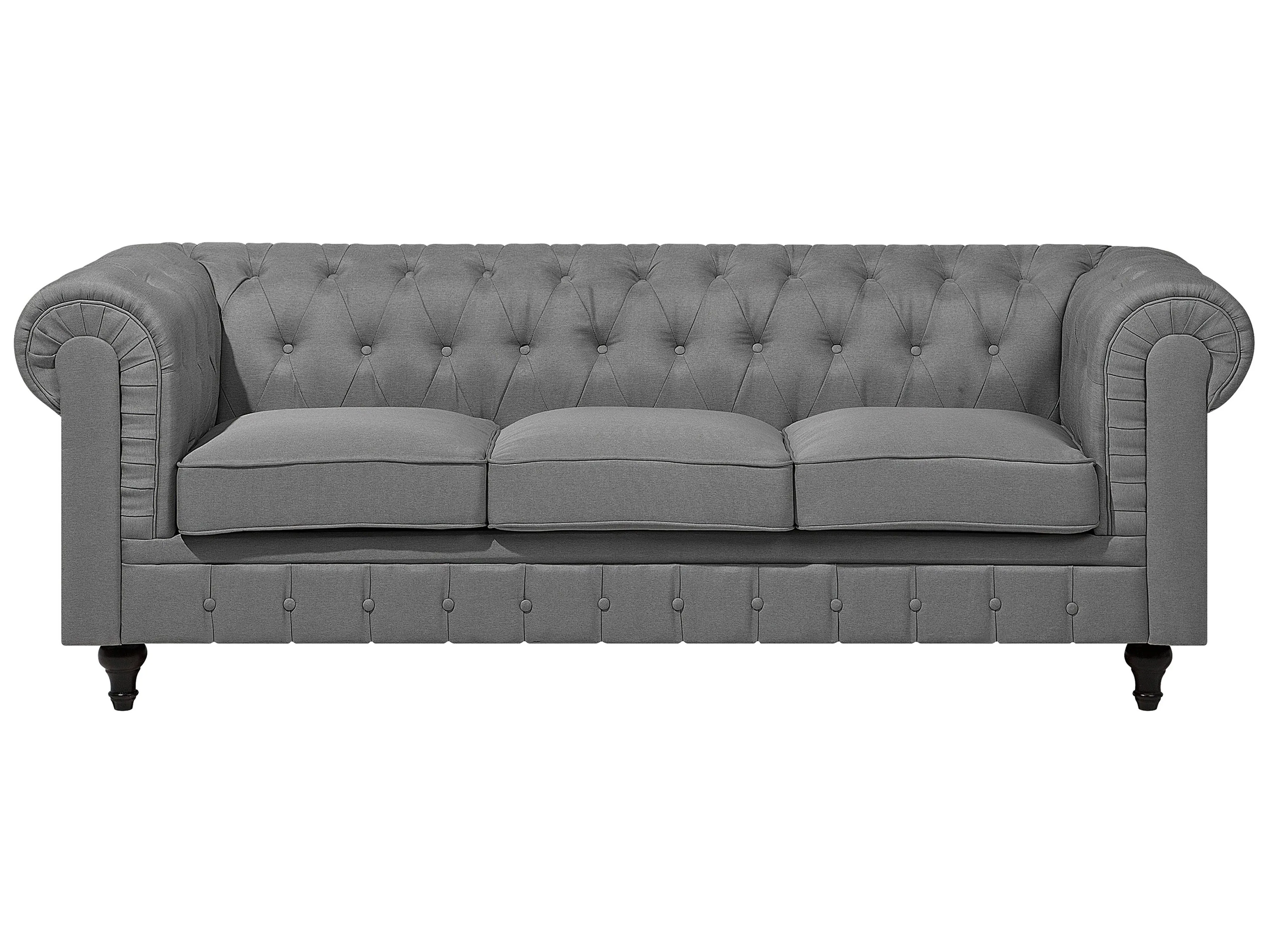 Armchair CHESTERFIELD Fabric Light Grey