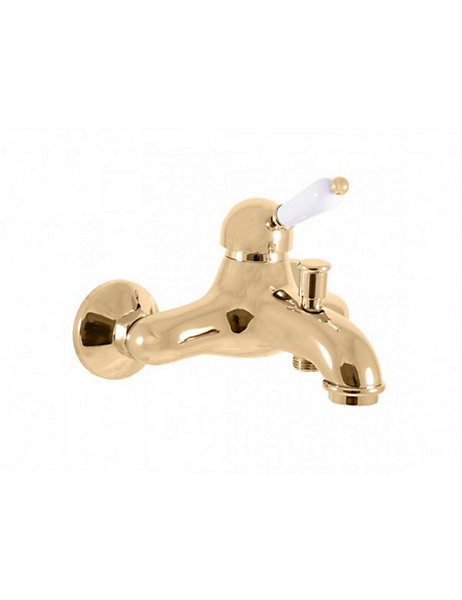 Mitigeur baignoire sur pied LABE avec douchette en laiton doré 110 cm-Doré-Doré-Chrome céramique--20 --Chrome céramique