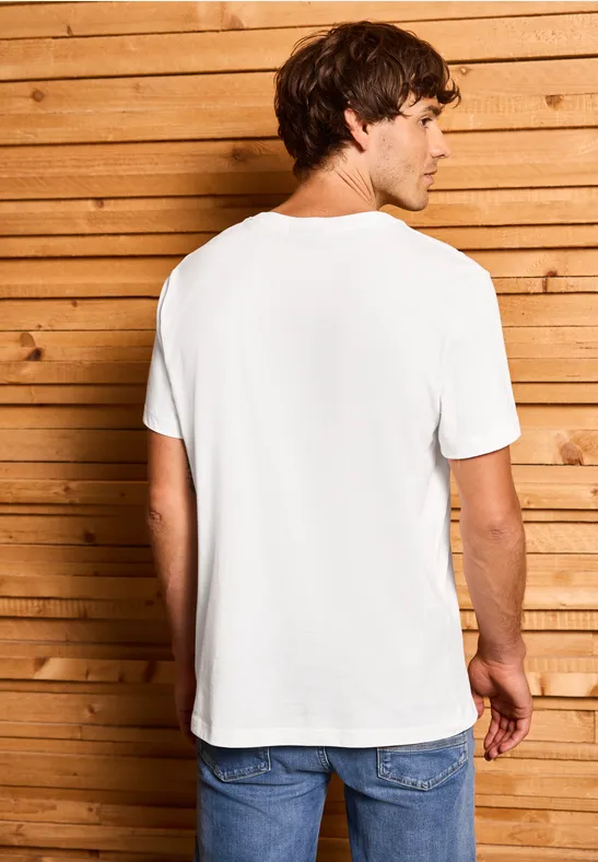 T-Shirt mit Streifen-Print