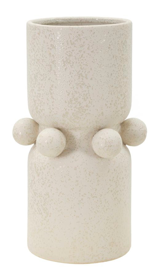 Mauro Ferretti Bubbles Beige keramische vaas met bolletjes