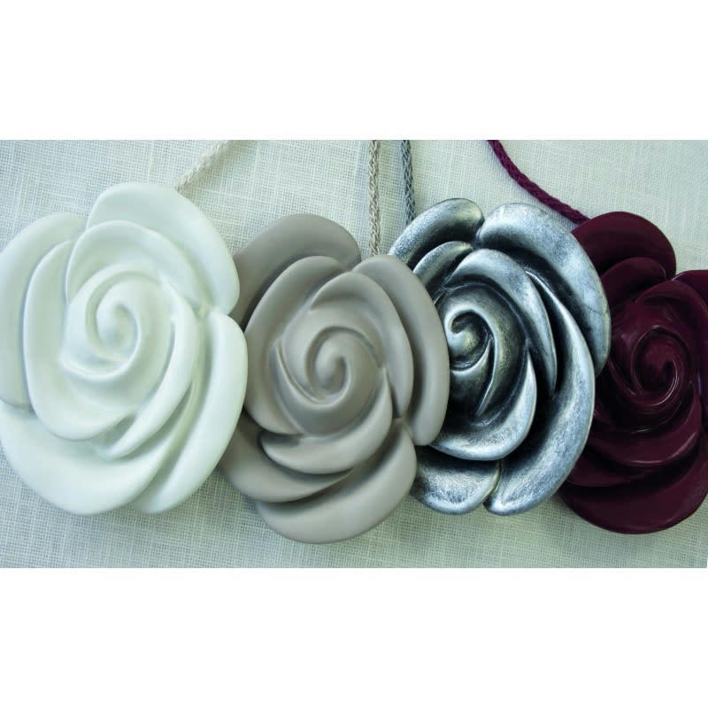 FLORA - - Embrasse rideaux aimantée sans perçages - Crème