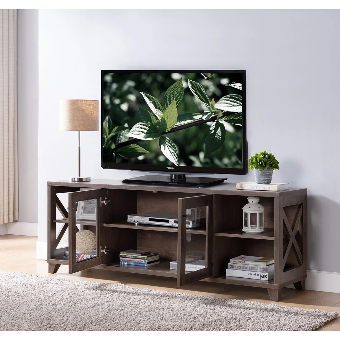 Craftsman-Style Walnut Oak TV Stand