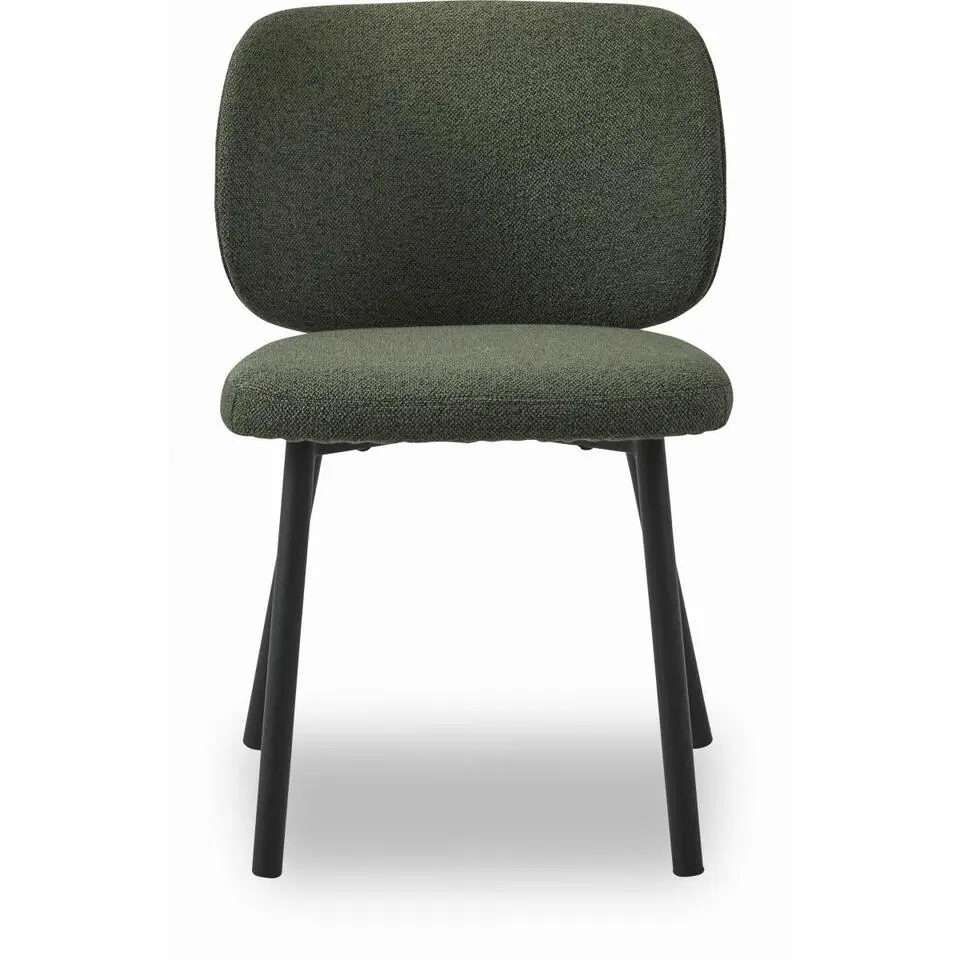 Nordic Home - Milly eetkamerstoel boucl&eacute; - groen