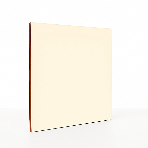 Faïence murale unie blanc crème satin L.20 x l.20 cm, Monocolor