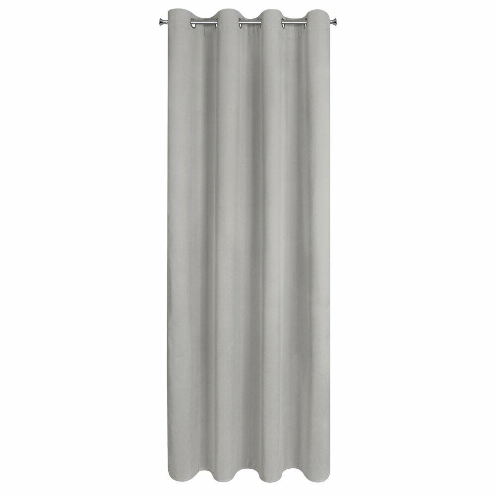 Zasłona NITA 140x250 cm stalowa szara blackout