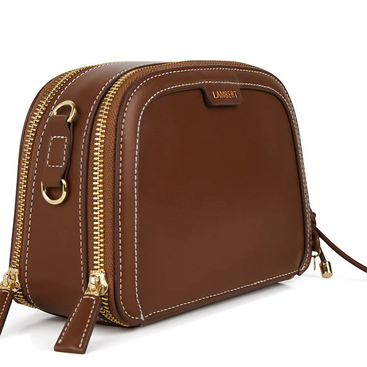 The Emmy - Hazelnut Vegan Leather Crossbody Bag