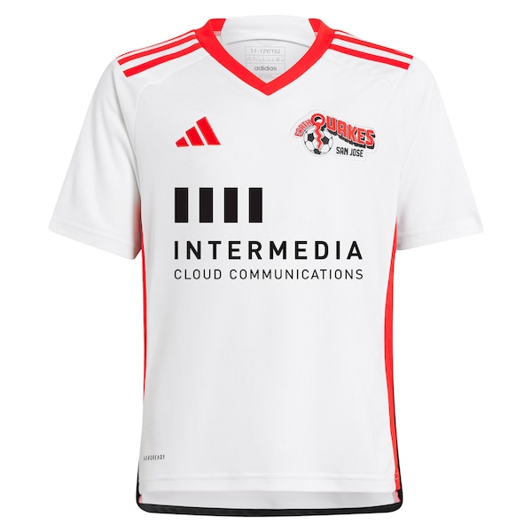 San Jose Earthquakes adidas Youth 2024 The 50 Kit Replica Jersey - White