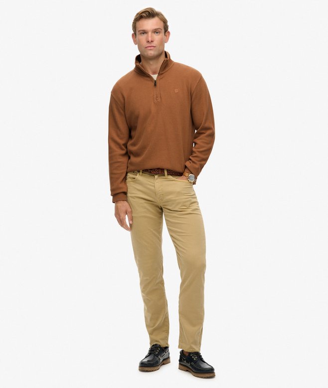Ribbed Half Zip Jumper