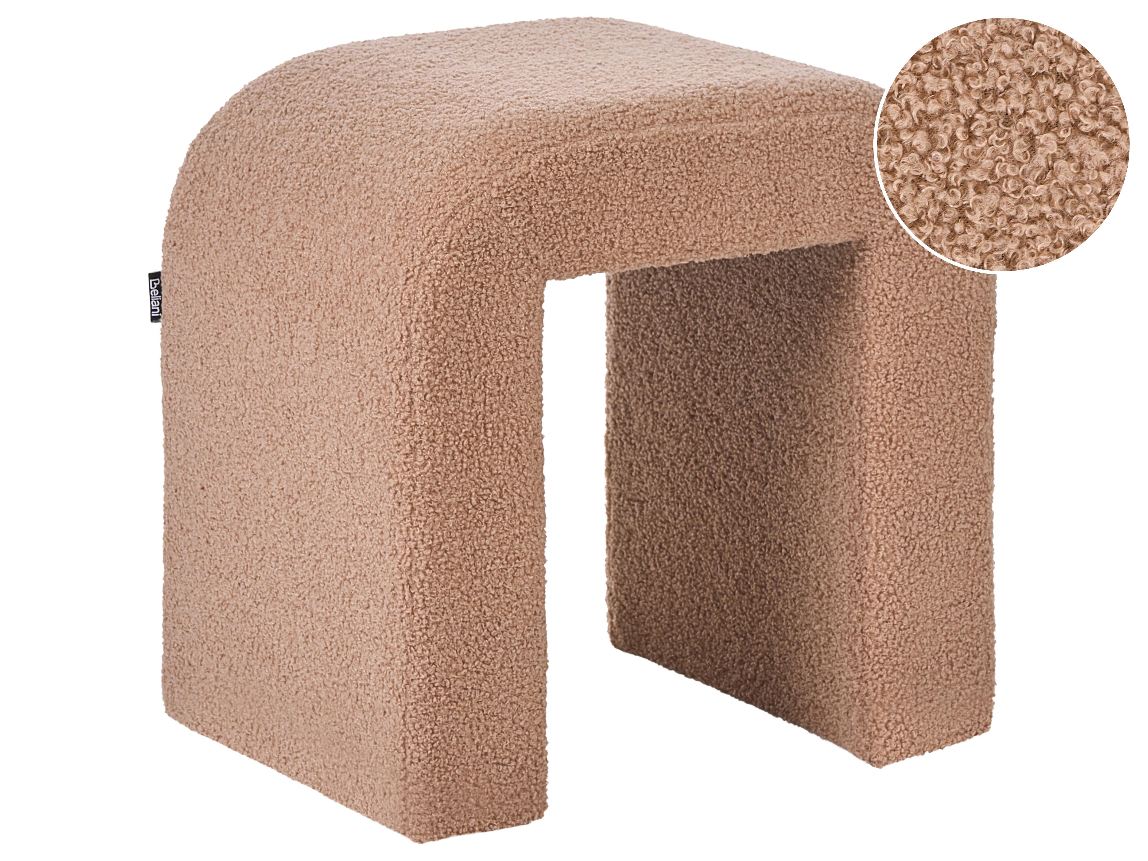 Pouffe ESTES Boucle Light Brown