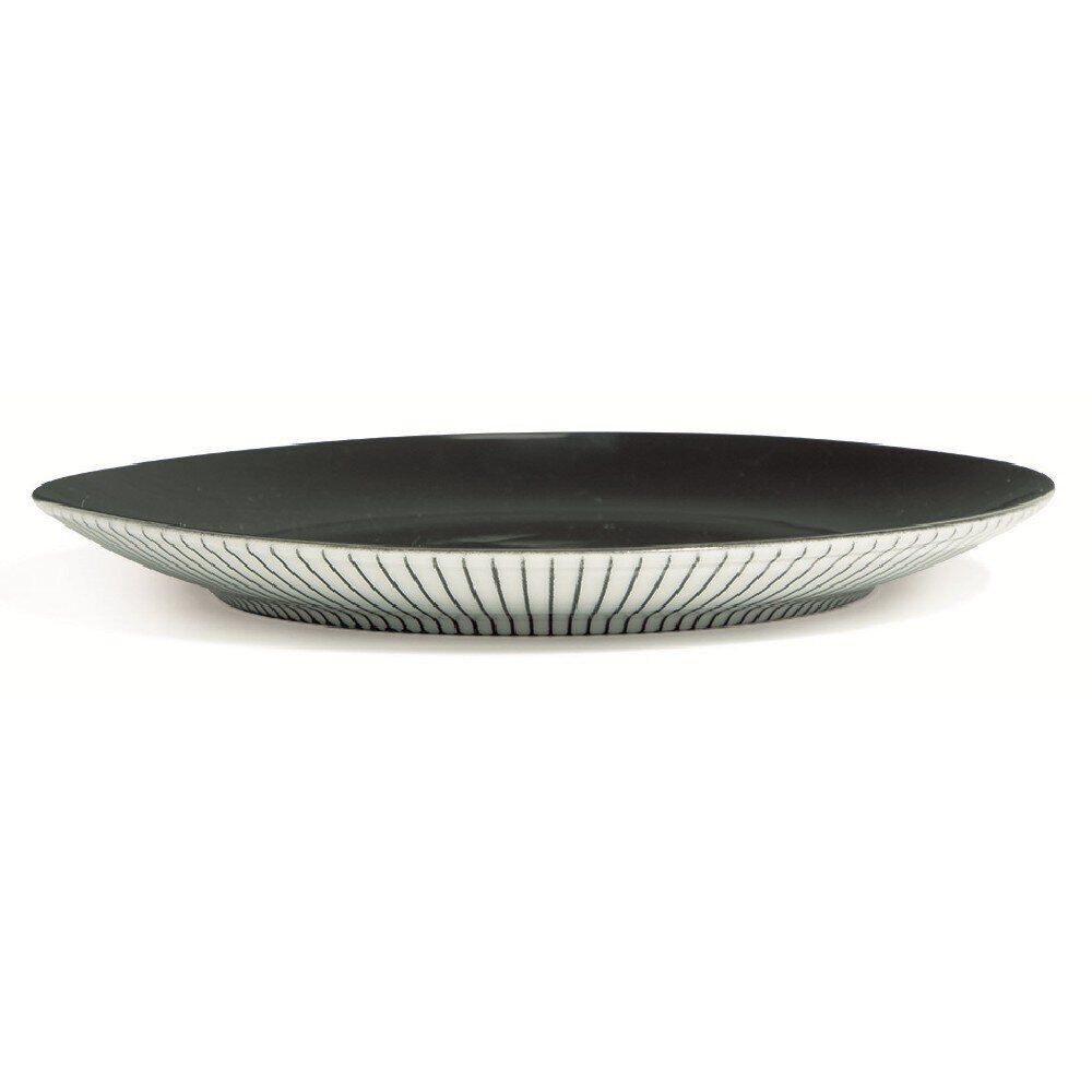 Assiette à dessert décor rayon noir Ø20cm