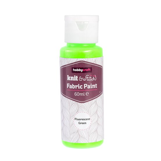 Fluorescent Green Fabric Paint 60ml