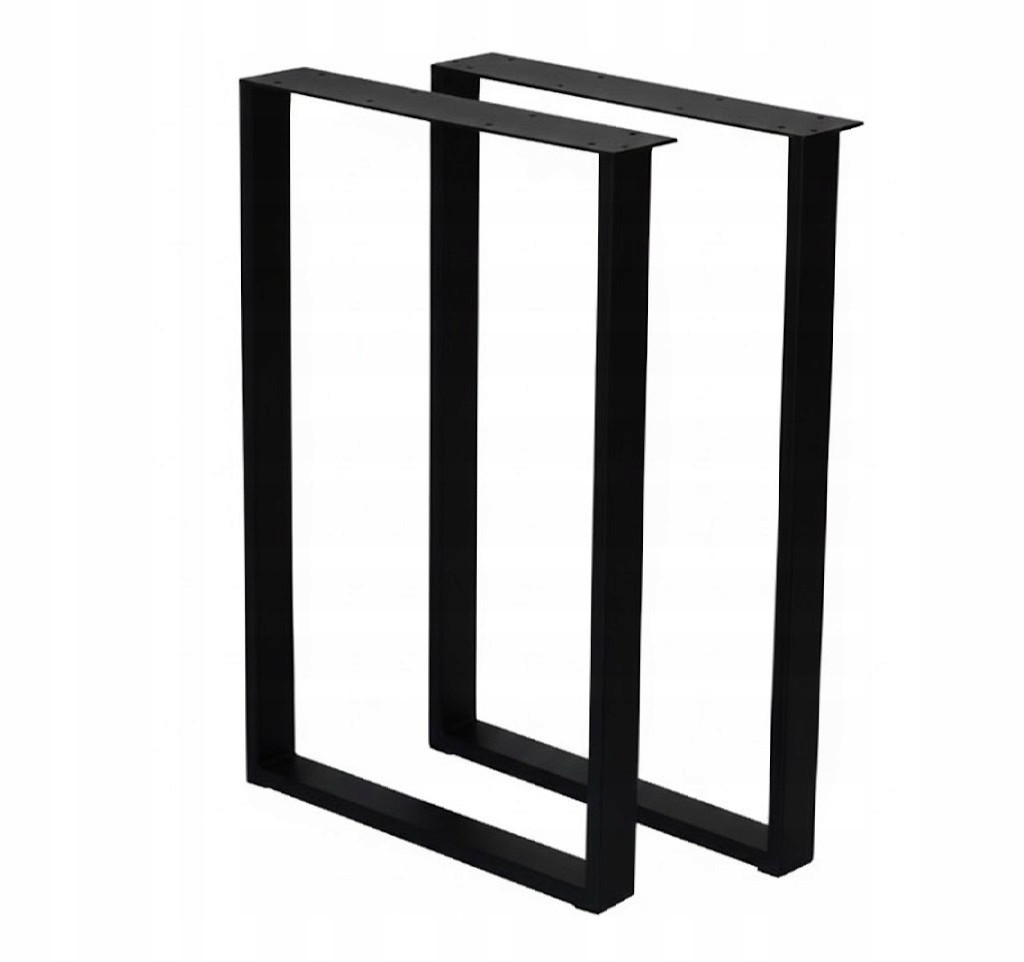 Nogi metalowe do stołu biurka 50x72 cm czarne 6x2 cm LOFT