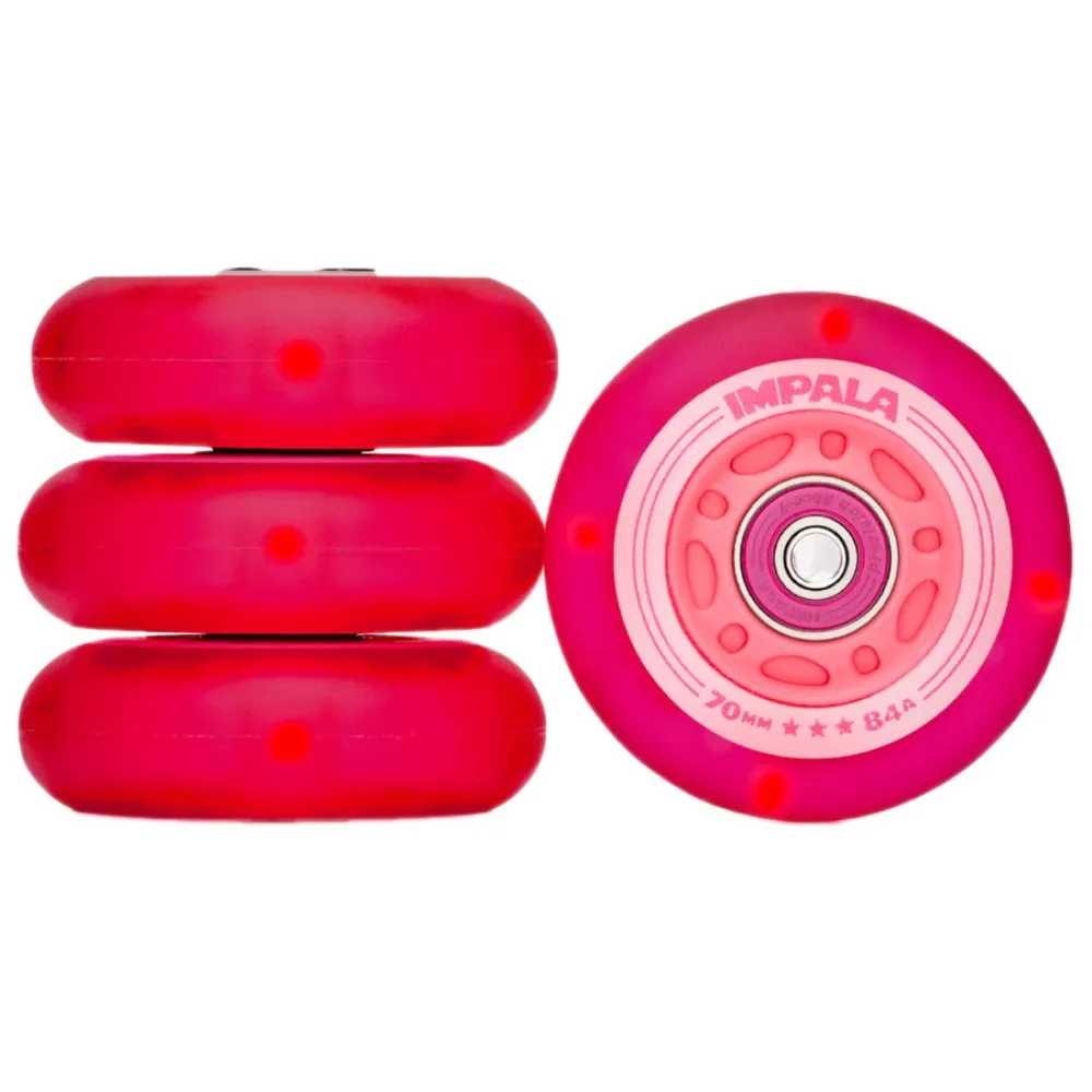 Impala Rollers Light Up Inline skates wheels 4 units