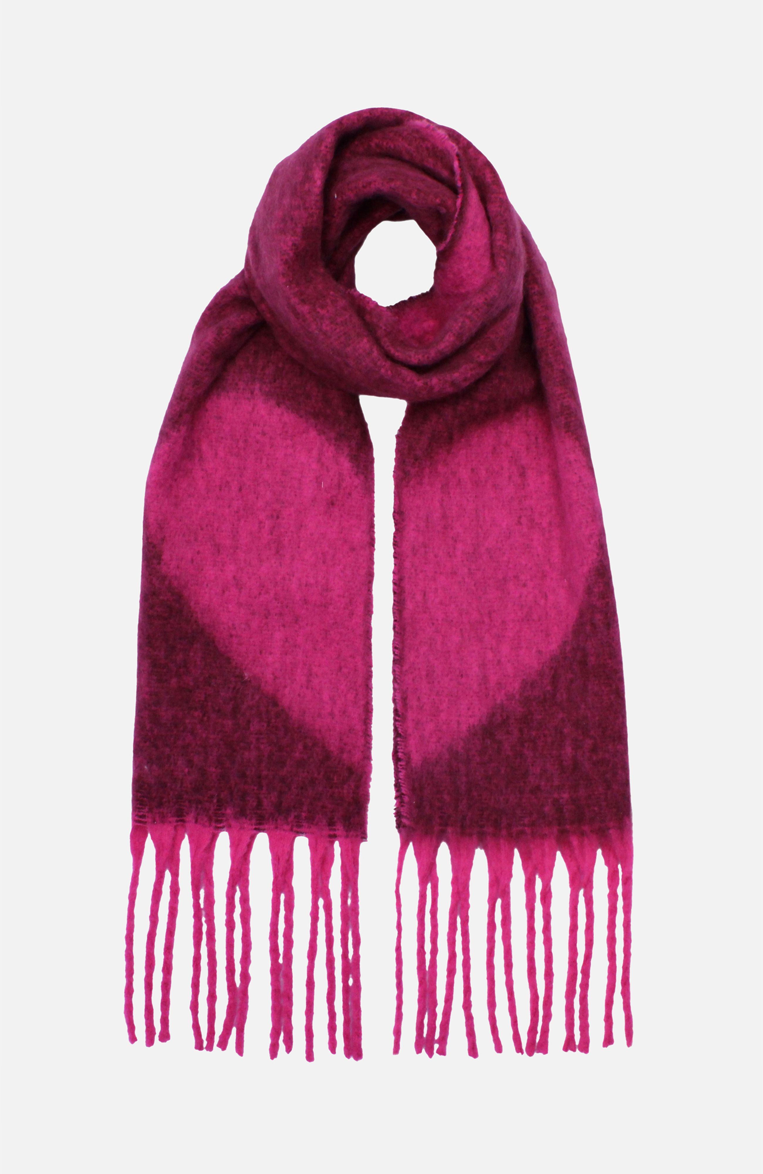 Yumi Pink Heart Super Fluffy Scarf