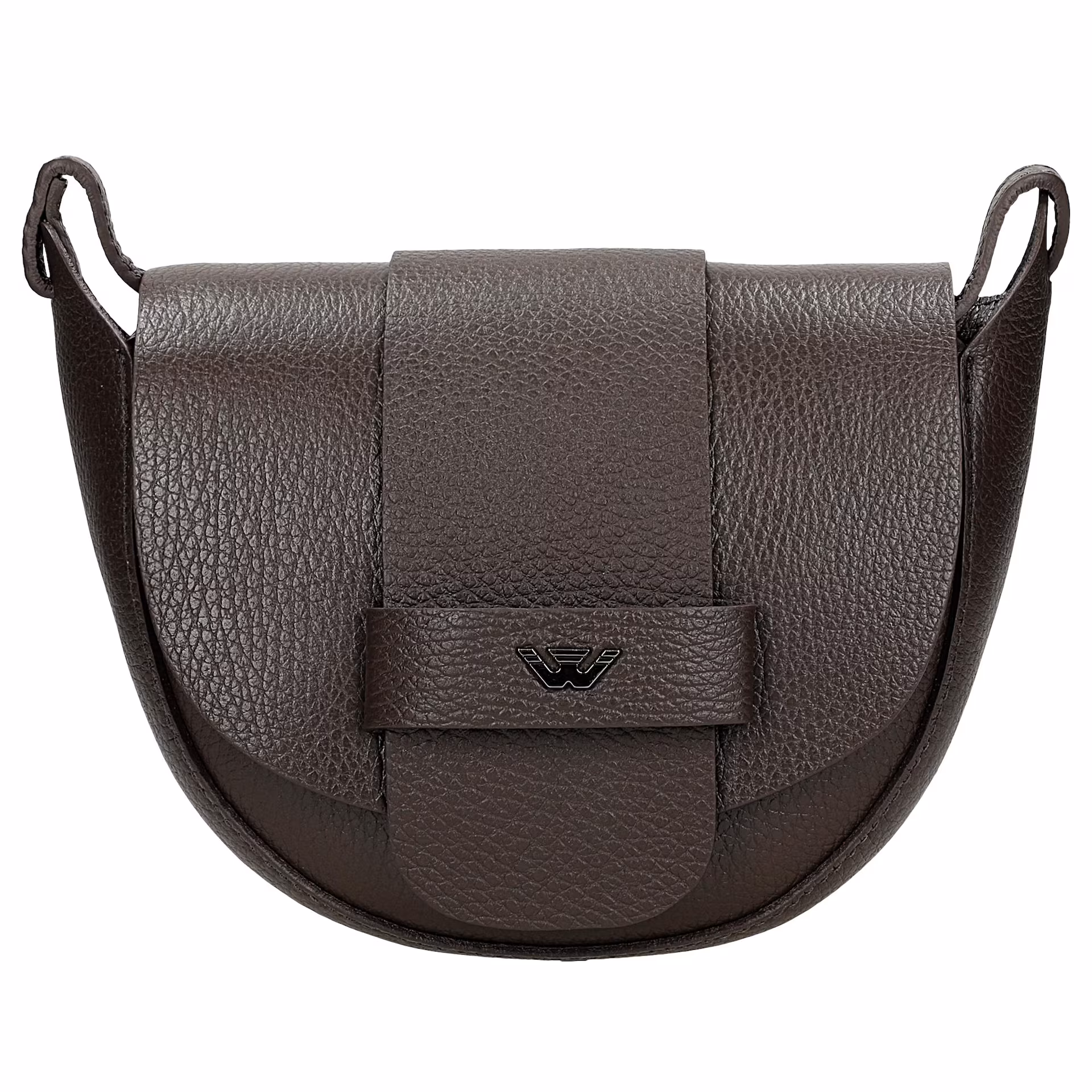 Skórzana ciemnobrązowa torebka saddle bag