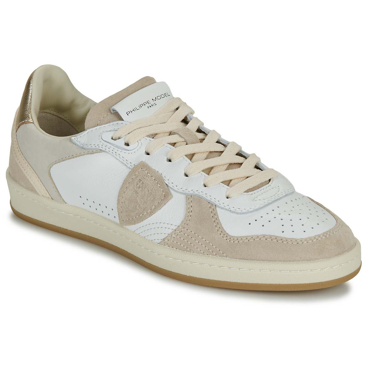 Philippe Model - PGAL LOW WOMAN - Beige / White / Gold