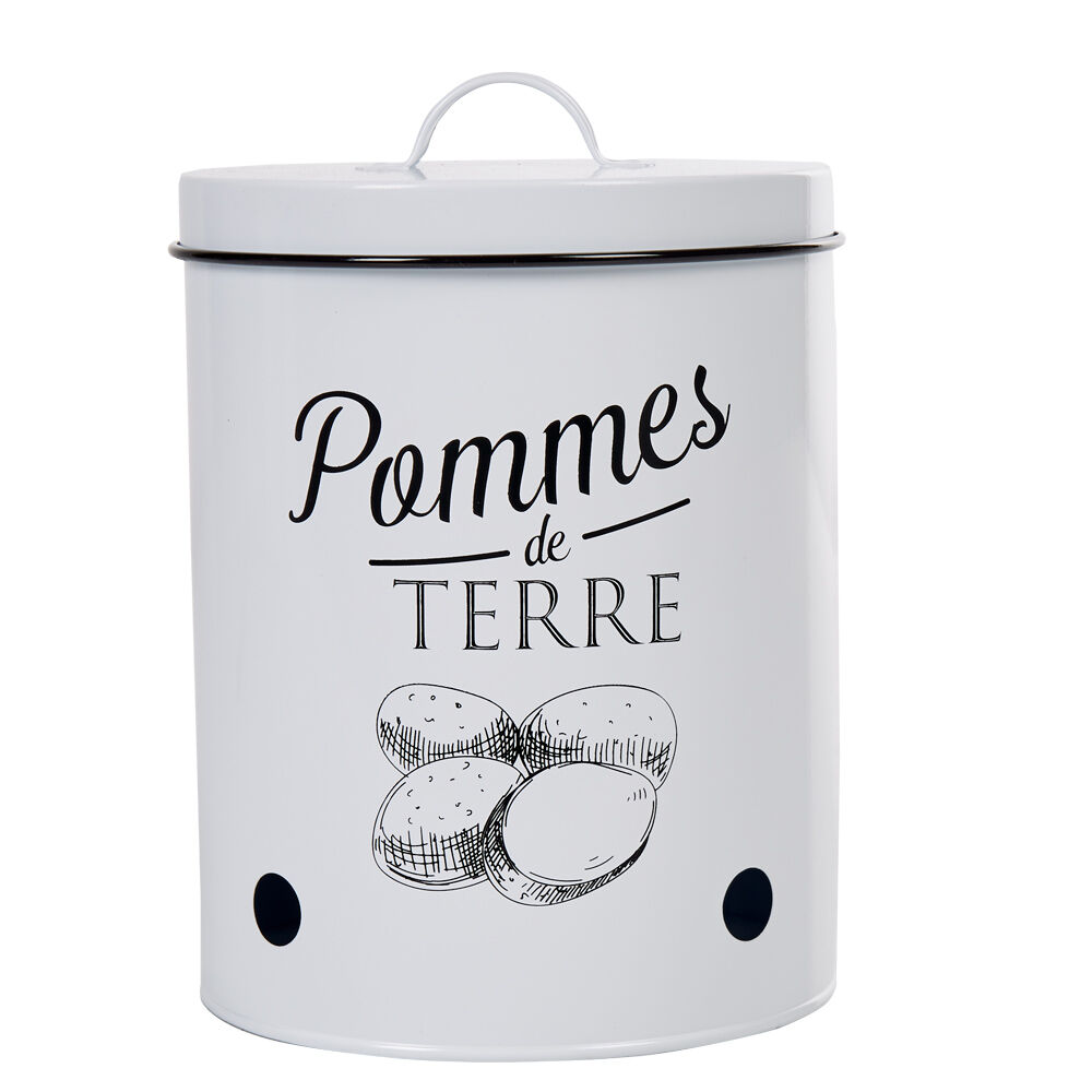 BoÎte de conservation vintage en métal pour pommes de terre