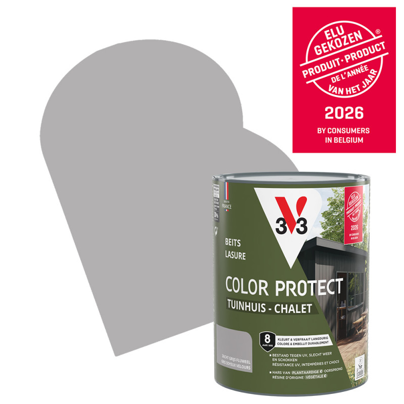 Lasure pour chalet Color Protect gris soyeux 0,75 L V33