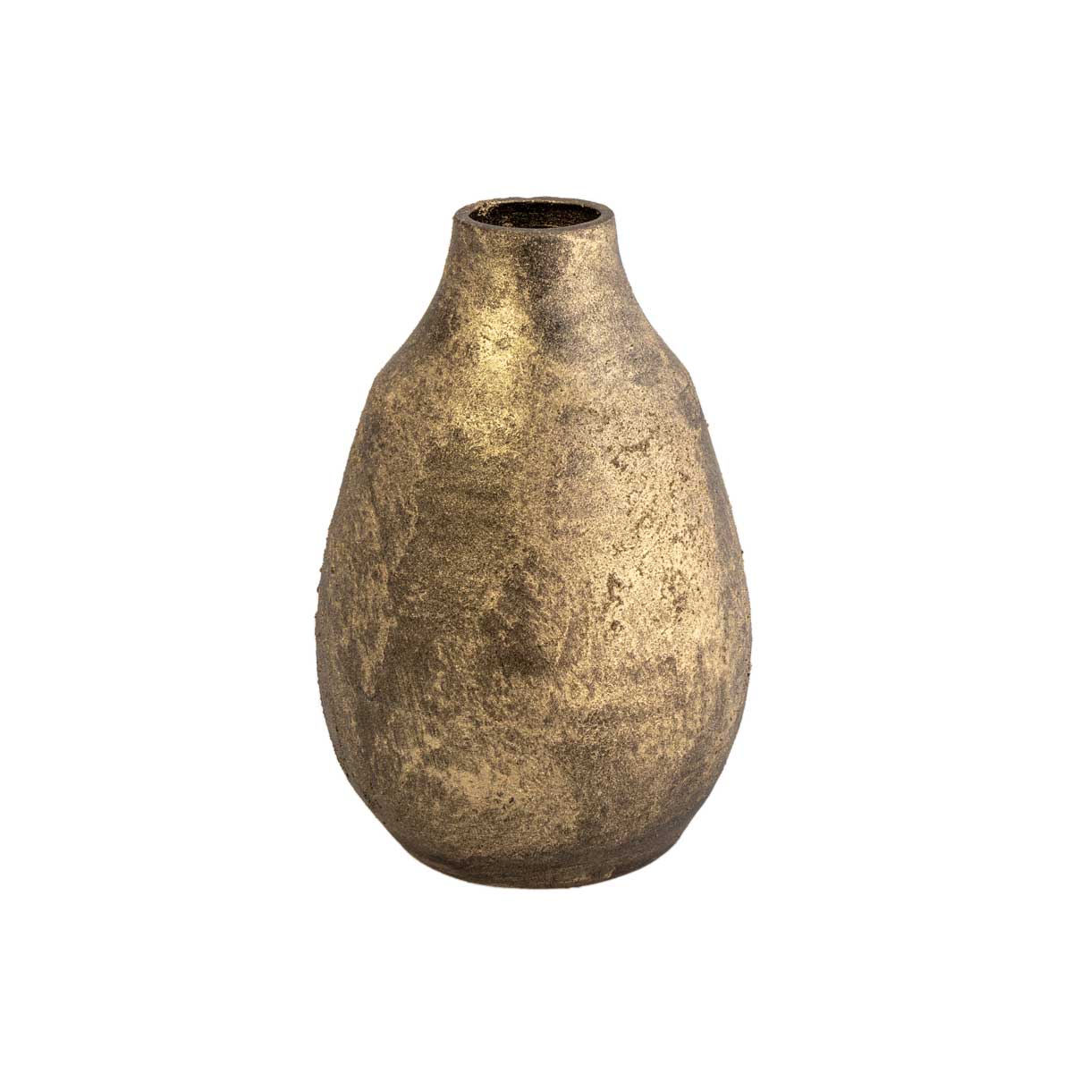 Jarra de cerâmica rustic SAND dourada 25cm