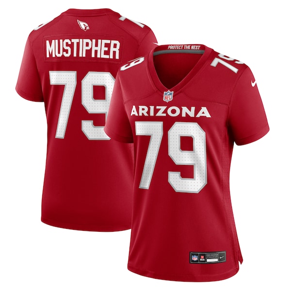 PJ Mustipher Arizona Cardinals Nike Women's Team Game Jersey -  Cardinal