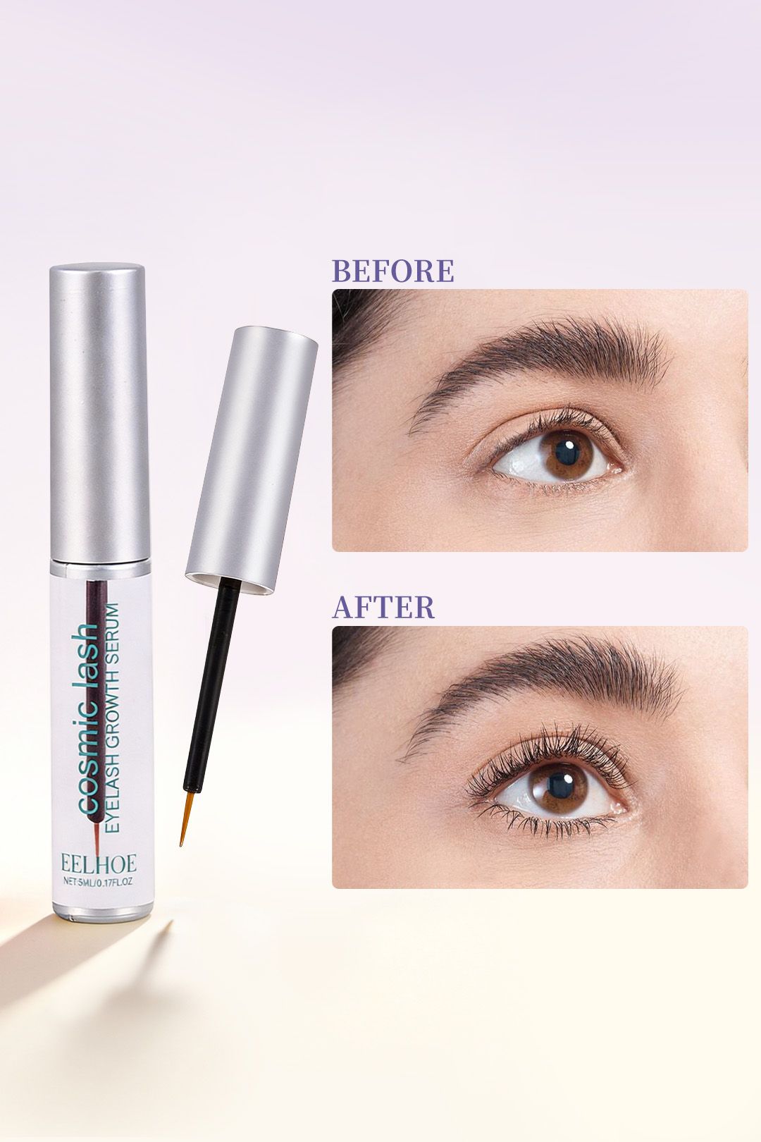 SHEONLY 5ml Eyelash Growth Serum for Fuller and Longer Lashes